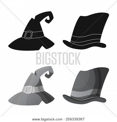 Isolated Object Of Headwear And Cap Icon. Collection Of Headwear And Accessory Stock Vector Illustra