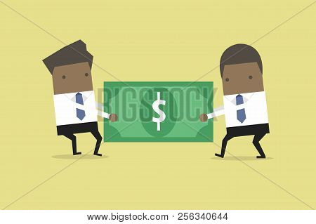 African Businessman Are Pulling The Dollar To Each Other.