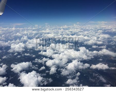 Photo Taken On A Plane Flying To Xiamen, China, Sunset Photo