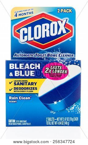 Winneconne, Wi - 2 September 2018: A Package Of Clorox Blue Plus Bleach Toilet Bowl Cleaner On An Is