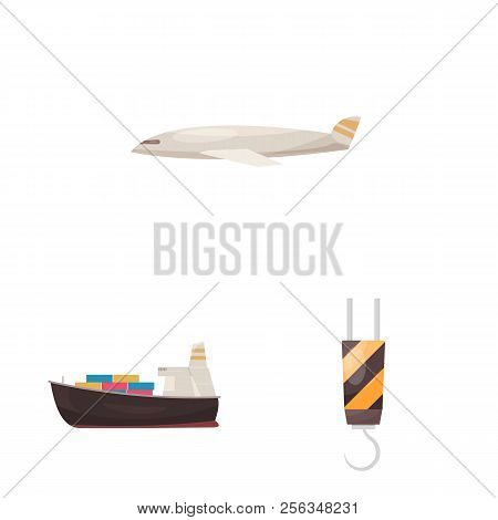 Vector Design Of Goods And Cargo Sign. Set Of Goods And Warehouse Vector Icon For Stock.