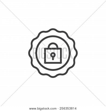 Abstract Security Outline Icon. Linear Style Sign For Mobile Concept And Web Design. Keylock Simple 