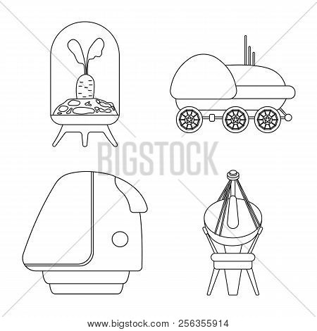 Vector Design Of Mars And Space Icon. Set Of Mars And Planet Stock Vector Illustration.