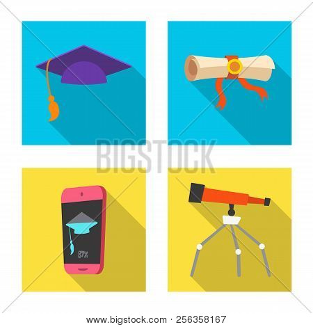 Vector Illustration Of Education And Learning Icon. Collection Of Education And School Stock Vector 