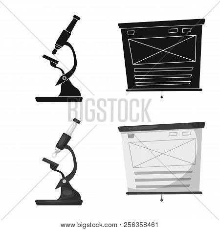 Vector Illustration Of Education And Learning Icon. Set Of Education And School Stock Vector Illustr