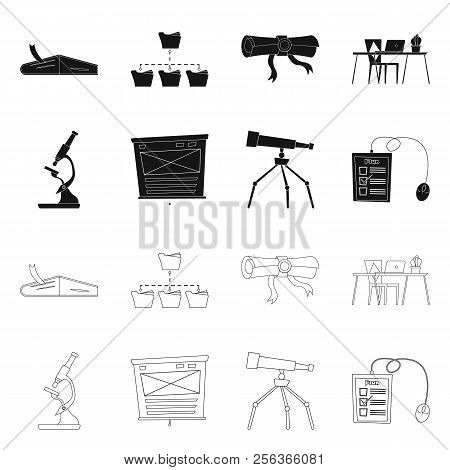 Vector Design Of Education And Learning Icon. Set Of Education And School Vector Icon For Stock.
