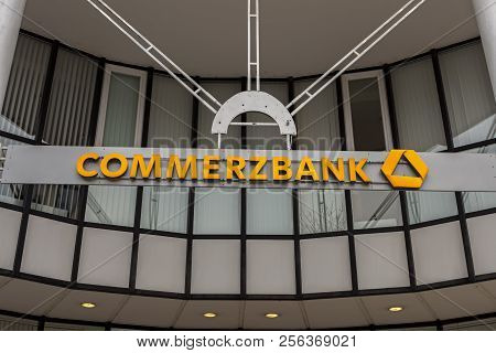Boeblingen,germany - January 14,2018: Bahnhofstrasse This Is An Agency Of The Commerzbank.it Is One 