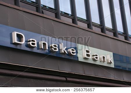 Copenhagen, Denmark - September 1: Danske Bank Logo On Front Of Branch. Danske Bank Is The Largest B