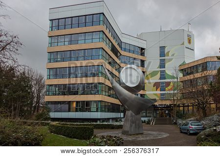 Boeblingen, Baden-wuerttemberg, Germany - December 01, 2017: Administrative District Office This Bui