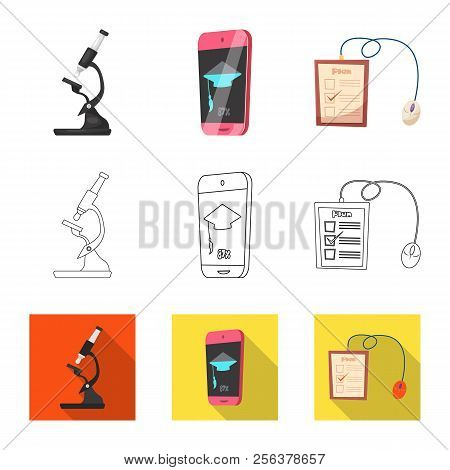 Vector Design Of Education And Learning Logo. Collection Of Education And School Vector Icon For Sto