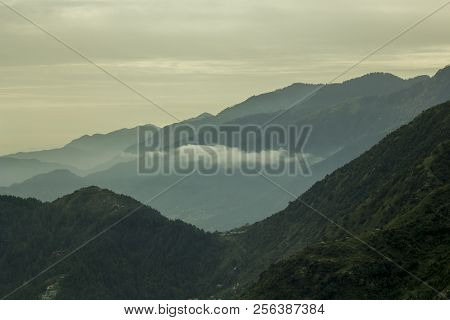 Great Mountain Valley And Forest Hills Heavy Cloud