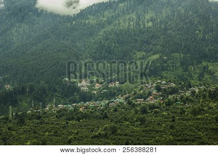 Heavy Cloud On The Green Mountain And The Village