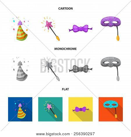 Isolated Object Of Party And Birthday Icon. Set Of Party And Celebration Vector Icon For Stock.