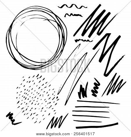 Range Lines And Points Are Drawn From The Hands Of Vector Elements For Design
