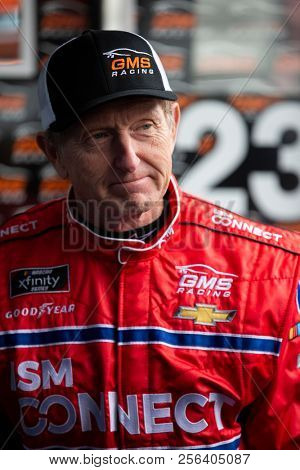 August 24, 2018 - Elkhart Lake, WI, USA: Bill Elliott (23) gets ready to practice for the 9th Annual Johnsonville 180 at Road America in Elkhart Lake, WI.