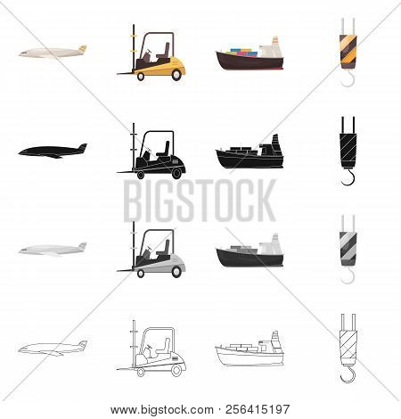 Vector Design Of Goods And Cargo Logo. Set Of Goods And Warehouse Vector Icon For Stock.