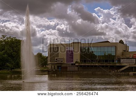 Boeblingen,germany - June 02,2018: Congress Hall This Old Building Is Used For Events,concerts And P
