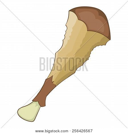 Eaten Chicken Drumstick Bone Icon. Cartoon Illustration Of Eaten Chicken Drumstick Bone Icon For Web