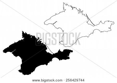Crimea (russia, Subjects Of The Russian Federation, Republics Of Russia,  Crimean Peninsula) Map Vec