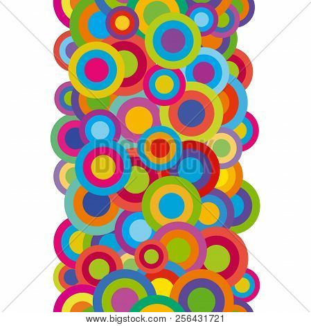 Colorful Circles With Various Size Placed In Different Order