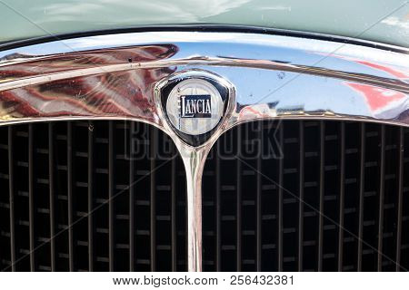 Saalbach-hinterglemm, Austria - June 21 2018: Vintage Italian Car Lancia Lancia Aurelia B 24 From 19