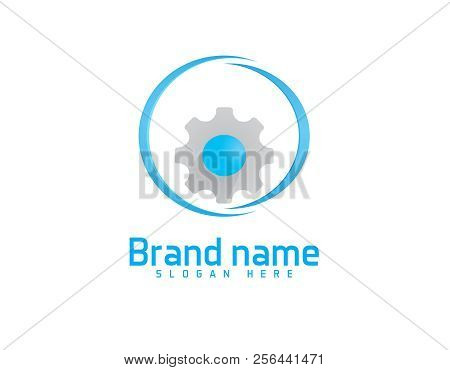 Technology Logo - White Background Illustartion Design