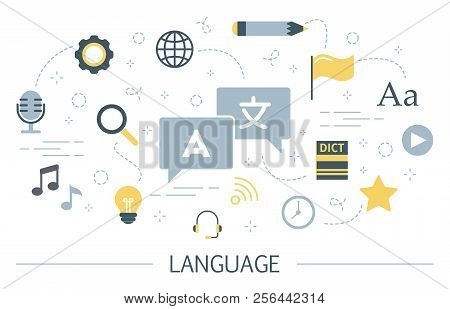 Language Learning Concept. Idea Of Global Communication.