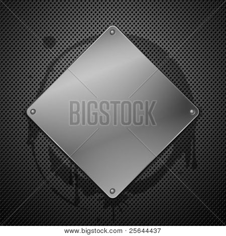 Plaque métallique pour la signalisation. Illustration vectorielle