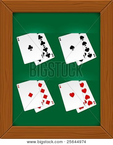 Carte da poker. Illustrazione vettoriale. Eps10