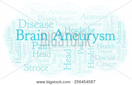 Brain Aneurysm Word Cloud. Wordcloud Made With Text Only.
