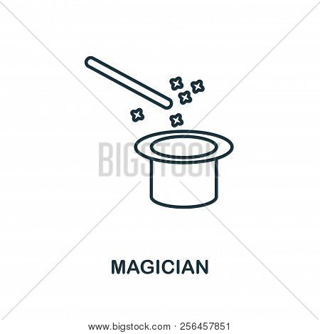 Magician Outline Icon Vector &amp; Photo (Free Trial) | Bigstock