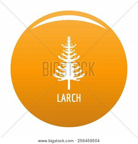Larch Tree Icon. Simple Illustration Of Larch Tree Vector Icon For Any Design Orange