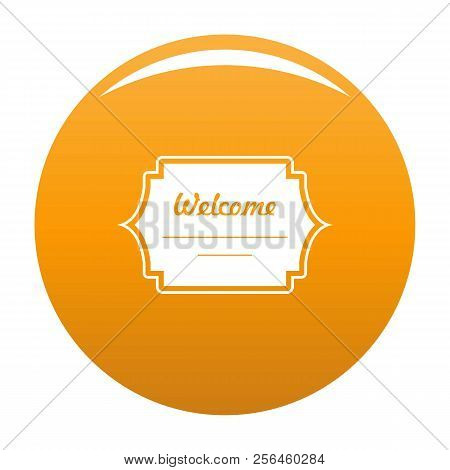 Well Met Label Icon. Simple Illustration Of Well Met Label Vector Icon For Any Design Orange