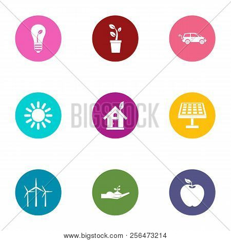 Heat Energy Icons Set. Flat Set Of 9 Heat Energy Vector Icons For Web Isolated On White Background