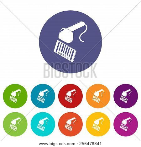 Market Code Scanner Icons Color Set Vector For Any Web Design On White Background