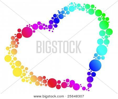 antecedentes de colores en forma de corazón. Vector