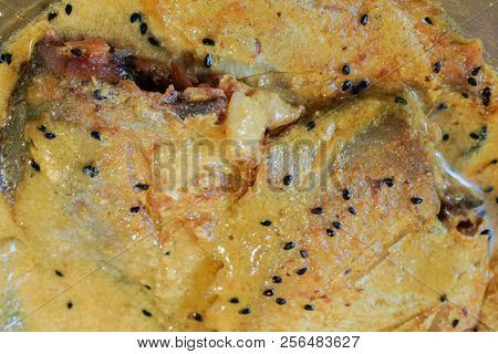 Pomfret Fish Pieces On A Plate.