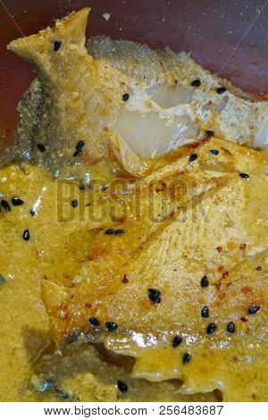 Pomfret Fish Pieces On A Plate.
