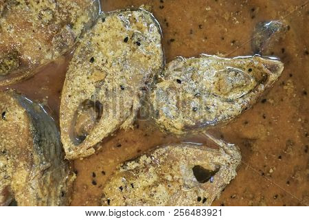 Hilsa Fish Pieces On A Plate.