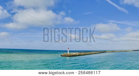 Panorama Lighthouse Dunkerque Port Summer English Channel