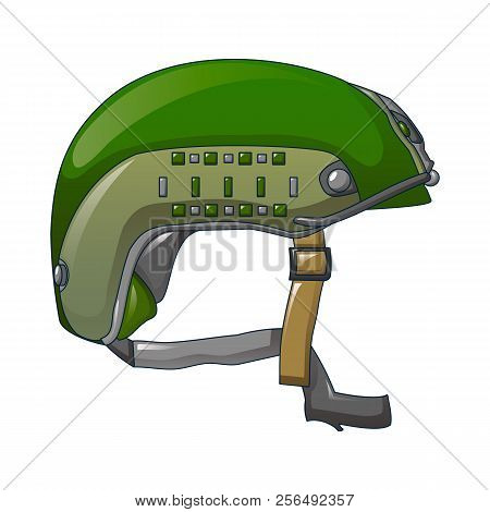 Special Force Helmet Icon. Cartoon Of Special Force Helmet Vector Icon For Web Design Isolated On Wh
