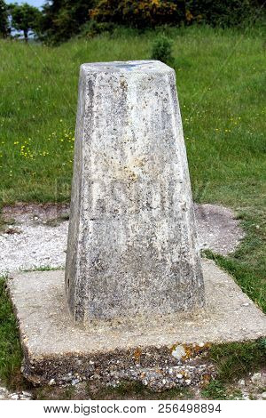 A Concrete British Ordnance Survey Triangulation Point, Or Trig Point
