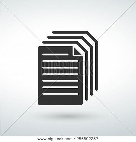 Documents Icon Stock Vector Illustration Flat Design