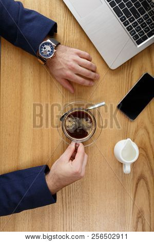 A White Collar Worker In The Cafe