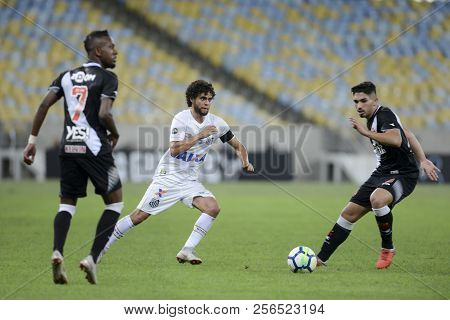 Rio, Brazil - September 01, 2018: Victor Ferraz Player In Match Between Vasco And Santos By The Braz