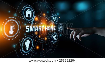 Smart Home Automation Control System. Innovation Technology Internet Network Concept.