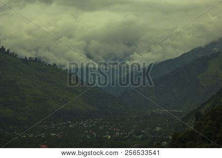 Heavy Cloud In The Green Hill Mountains Valley