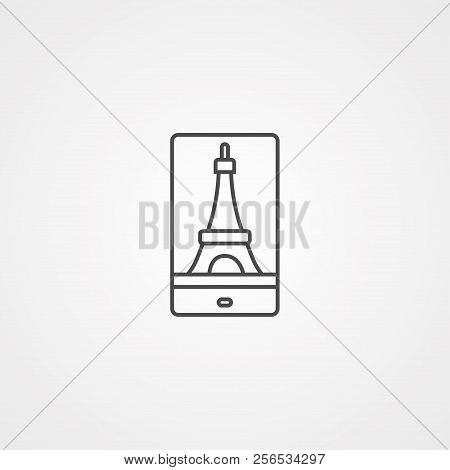 Eiffel Tower Icon In Black Design Isolated On White Background. Countries Symbol Stock Vector Illust
