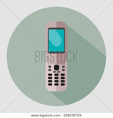 Old Mobile Phone With Unique Shape Vector Illustration