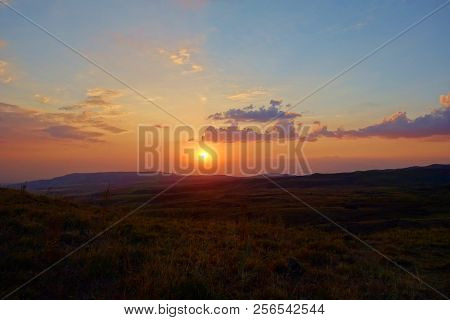 Landscape During Sunset In Geghama Mountains, Armenia